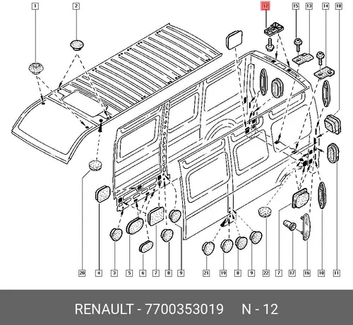 PAD 7700353019 RENAULT