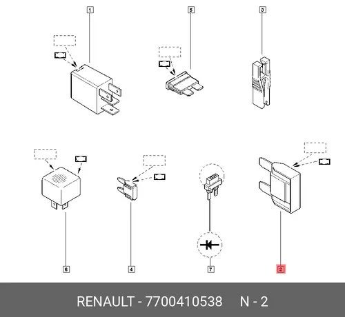 предохранитель 7700410538 RENAULT