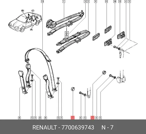 CAP PLUG 7700639743 RENAULT