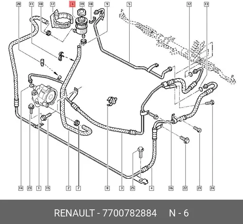 Бачки гидроусилителя руля RENAULT 7700782884