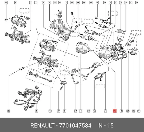 КОЛЬЦО УПЛОТНИТЕЛЬНОЕ 7701047584 RENAULT