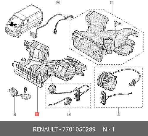 Отопитель воздушный RENAULT 7701050289