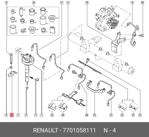 опора 7701058111 RENAULT