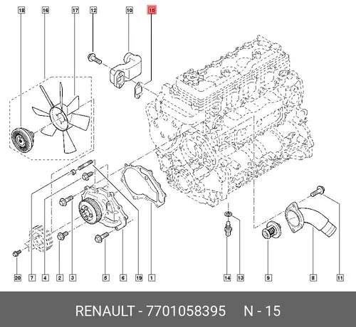ПРОКЛАДКА 7701058395 RENAULT