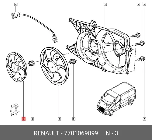 FAN MOTOR 7701069899 RENAULT