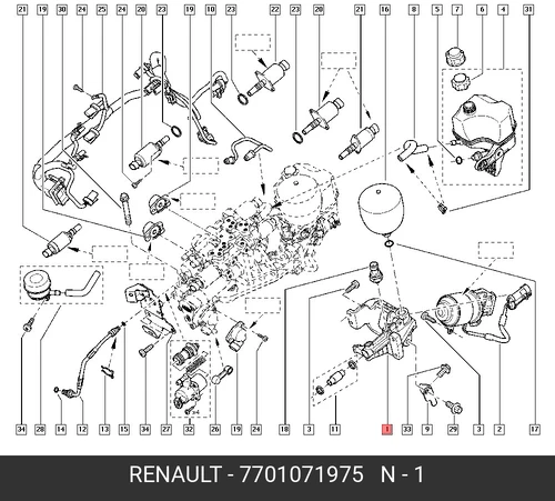 кронштейн 7701071975 RENAULT