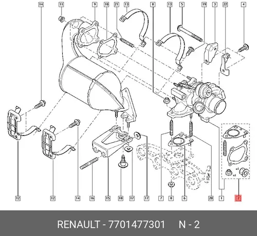 ATTACHMENT KIT 7701477301 RENAULT