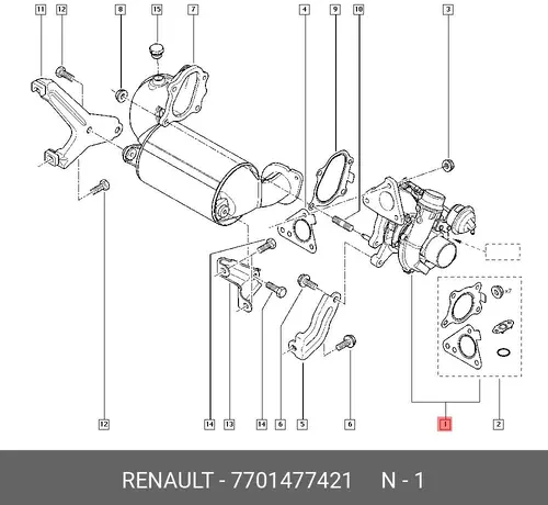 Компрессор, наддув 7701477421 RENAULT