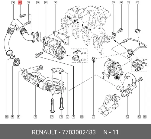 Автозапчасть 7703002483 RENAULT