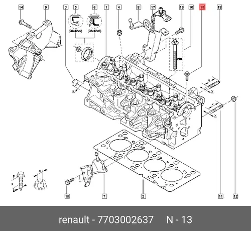 болт М6!\ Renault 7703002637