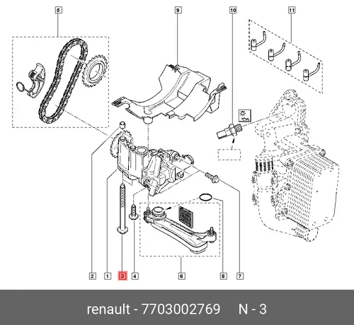 7703002769 БОЛТ М8-1.25-94 8-8 RENAULT