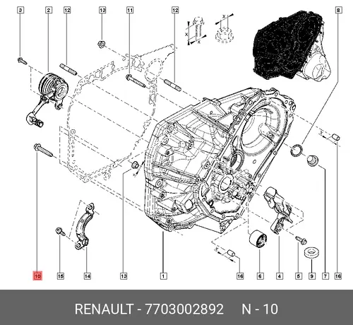 FLANGE SCREW 7703002892 RENAULT