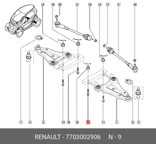 винт 7703002906 RENAULT