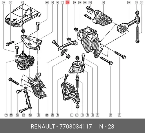 гайка м12. 7703034117 RENAULT