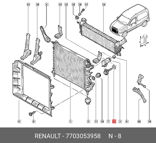 WASHER 7703053958 RENAULT