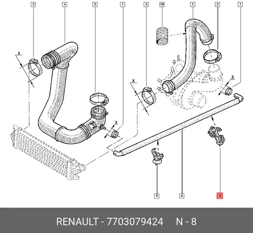 RETAINER 7703079424 RENAULT