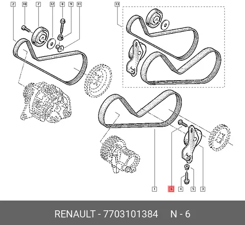 SCREW 7703101384 RENAULT