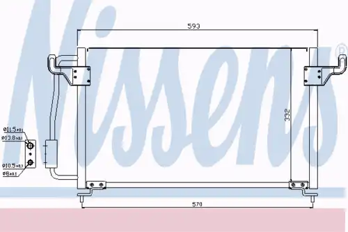 Радиатор кондиционера (конденсатор) NISSENS 94120