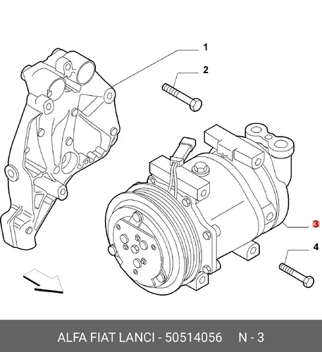 Compressor 50514056 FIAT