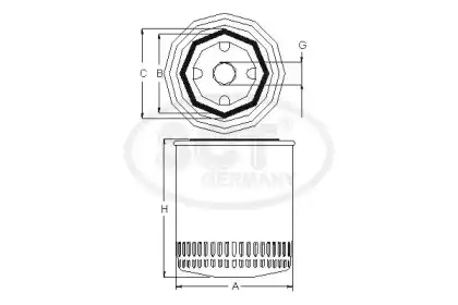 Фильтр масляный SCT SM 5701 Mazda