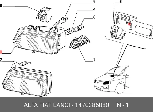 Фара FIAT 1470386080