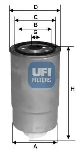 Топливный фильтр UFI 2452900