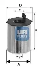 Фильтр масляный UFI 2516700