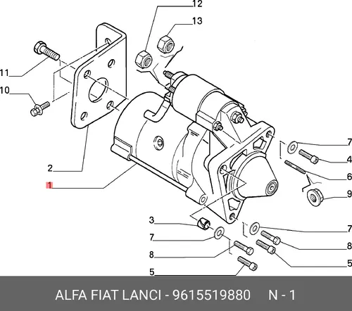 Стартер LANCIA 9615519880