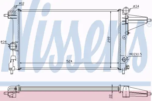 Радиатор кондиционера (конденсатор) NISSENS 63223A