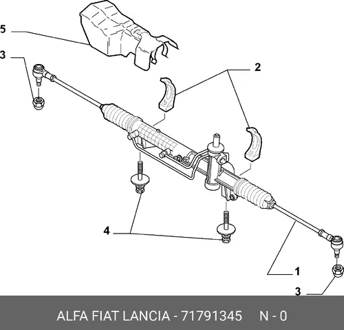 Рулевая рейка LANCIA 71791345
