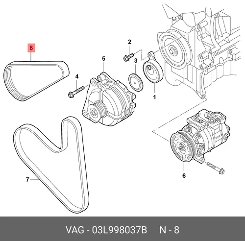 VAG 03L998037B