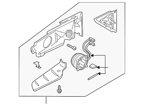 корпус зеркала левого Audi 4B1858531BB3FZ VAG