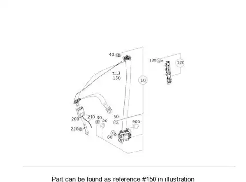Уплотнитель двери MB 2188680144