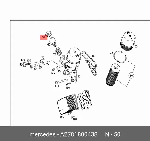 Фильтр масляный MB 278 180 04 38