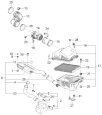 Фильтр воздушный KIA 0K2A513Z40A