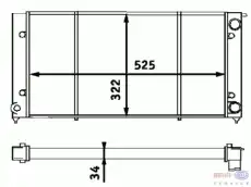 Радиатор системы охлаждения двигателя BEHR 8MK 376 713-301