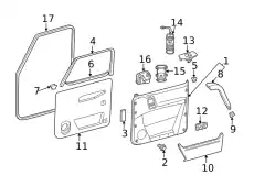 Уплотнитель двери MB 463 727 01 00