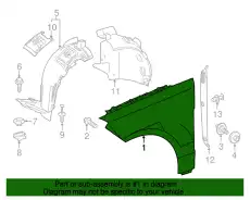 Крыло MB 166 880 05 00