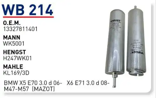 Топливный фильтр WUNDER WB-214
