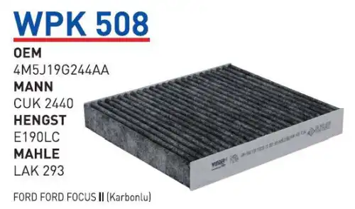 Салонный фильтр WUNDER WPK-508