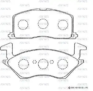 Тормозные колодки дисковые ADVICS A1N043