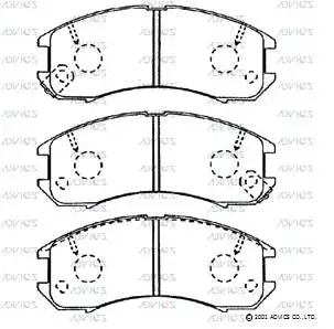 Тормозные колодки дисковые передняя ось ADVICS E1N035