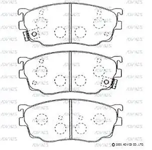 Тормозные колодки дисковые ADVICS E1N042