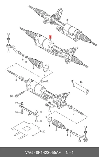Рулевая рейка VAG 8R1423055AF