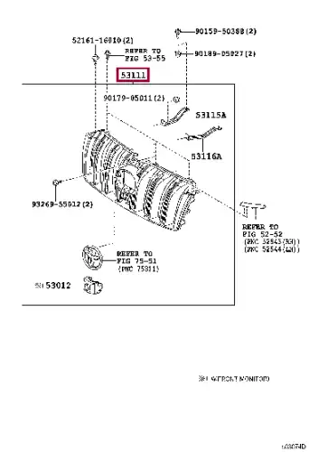 Решетка радиатора TOYOTA / LEXUS 5310160B91