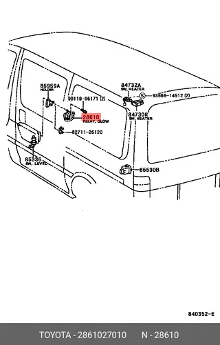 РЕЛЕ 28610-27010 TOYOTA / LEXUS