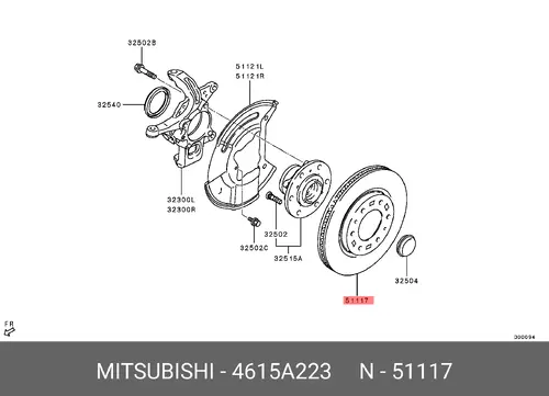 Тормозной диск MITSUBISHI 4615A223