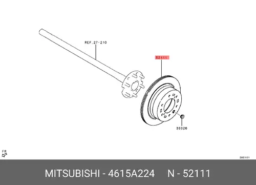 Тормозной диск MITSUBISHI 4615A224