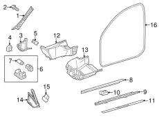 Уплотнитель двери MB 20469716519G44