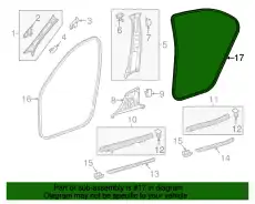 Уплотнитель двери MB 222 697 03 51 9B00